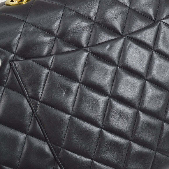 CHANEL 1991-1994 Black Lambskin Classic Flap Maxi 75152 - Picture 6 of 10